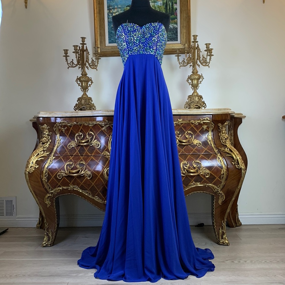 Meier Collection formal rhinestone bodice evening prom dress